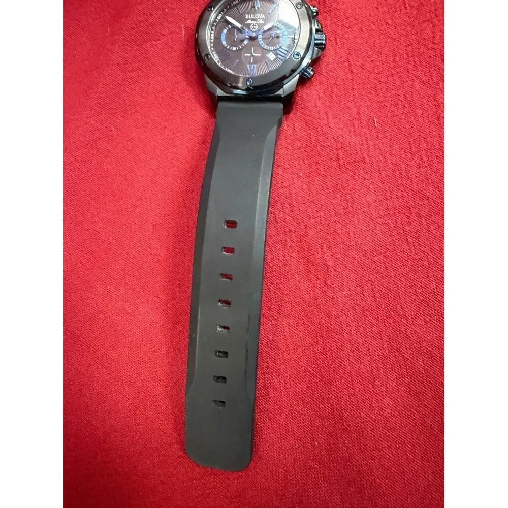 Bulova 98b308 Marine Star 44mm Chronograph Black/Blue Dial Wrist Watch PPS367068